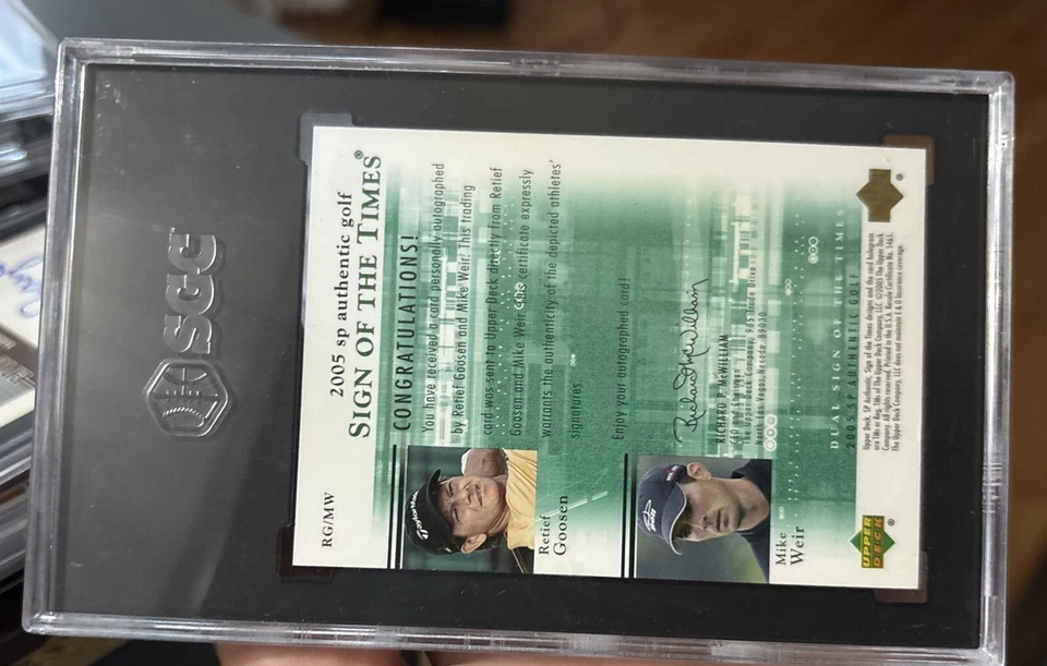 2005 SP Authentic, Retief Goosen & Mike Weir Sign of The Times Auto #/50 Sgc 9 - Image 2 of 2