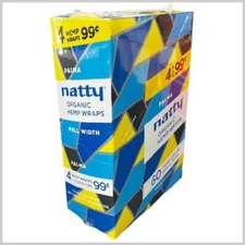 Natty Wraps - Full Width Wraps -Palma Flavor FULL BOX (15/4ct - 60 TOTAL)
