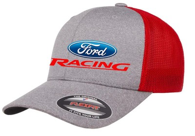 Ford Racing Logo Classic Design Flexfit 6511 Trucker Hat Cap