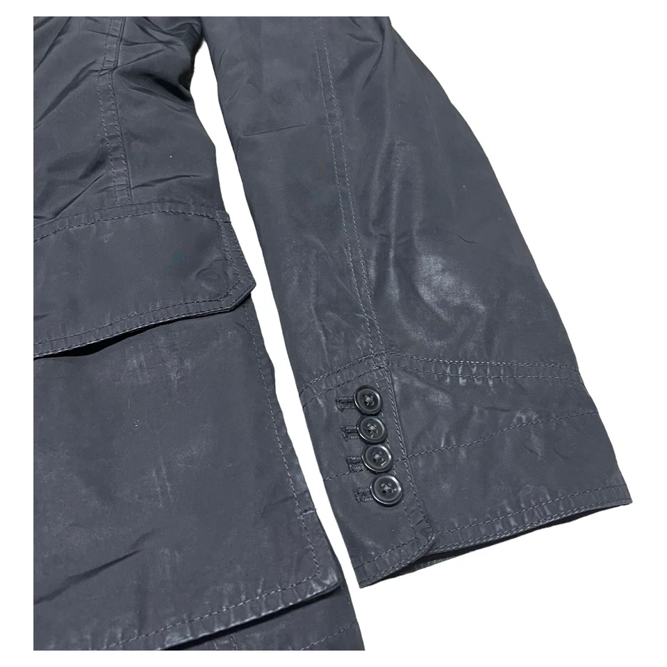 Chaqueta Express Para Hombre M Negra Blazer Militar Utilidad Forrada Bolsillos Abotonados Foto 2 de 4