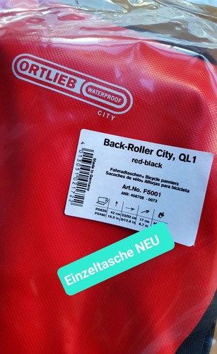 Ortlieb Fahrradtasche rot Einzeltasche- Back-Roller City, QL1