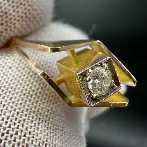 Bague Large Or Effet Diamanté - Style Vintage, Taille 56, Parfait état