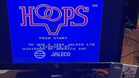 Hoops NES 1989 Basketball Game Cartridge Jaleco Tested Authentic Vintage