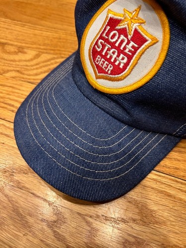 Vintage Lone Star Beer Texas Snapback Hat Made USA Medium-Large Adjustable - Picture 4 of 8