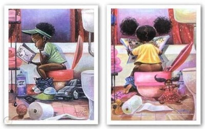 THE THINKER-CROSSWORD PUZZLE SET FRANK MORRISON AFRICAN AMERICAN ART PRINT