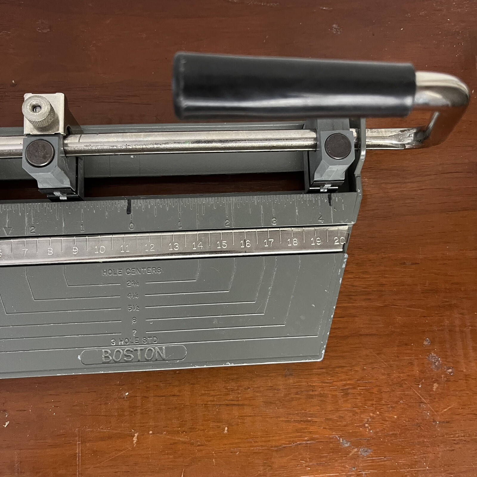 Boston 3 Hole Punch Heavy Duty Metal Office Paper Punch Vintage eBay