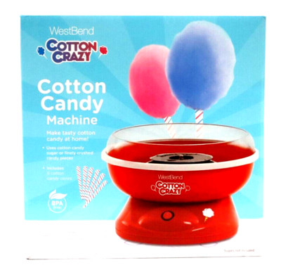 NEW West Bend Cotton Candy Machine with 6 Cones *Read Info*