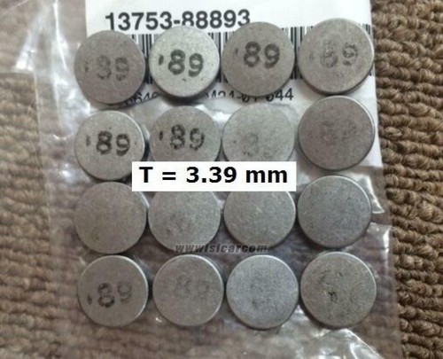 TOYOTA ALTEZZA SXE10 BEAMS 3SGE SHIM VALVE ADJUST SET OF X16 3.39mm 13753-88893