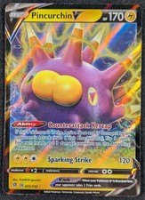 Pincurchin V 2020 Rebel Clash Full Art Ultra Rare Holo Pokemon Card 072/192 (NM)