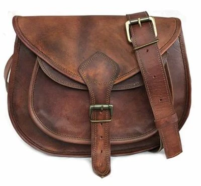Hobo Wonderfull Femme Marron Vintage Bandoulière Cuir Croix Corps Main Sac - Photo 1/3