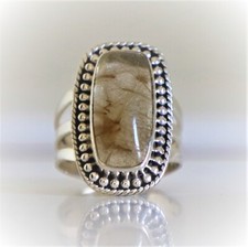 GOLDEN RUTILE QUARTZ NATURAL GEMSTONE 925 STERLING SILVER JEWELRY RING 3 TO 12