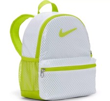 NEW Nike Brasilia JDI AIR White/Atomic Green Mini Backpack DH6864-321 
