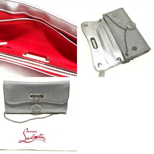 CHRISTIAN LOUBOUTIN Grister Riviera Clutch bag Silver PVC 1145132 - Picture 12 of 12