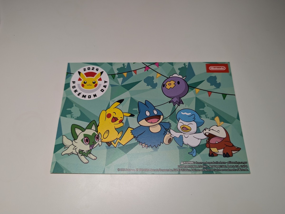 2024 pokemon day card Pokemon Day 2024 Card promotional Nintendo Card