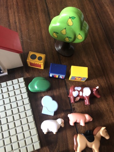 Vintage Playmobil 1 2 3 Set 6802 Familie Haus Tiere Menschen Betten - Bild 7 von 12