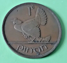 Ireland 1928 1D 1 Penny Irish Coin Pingin Good Grade