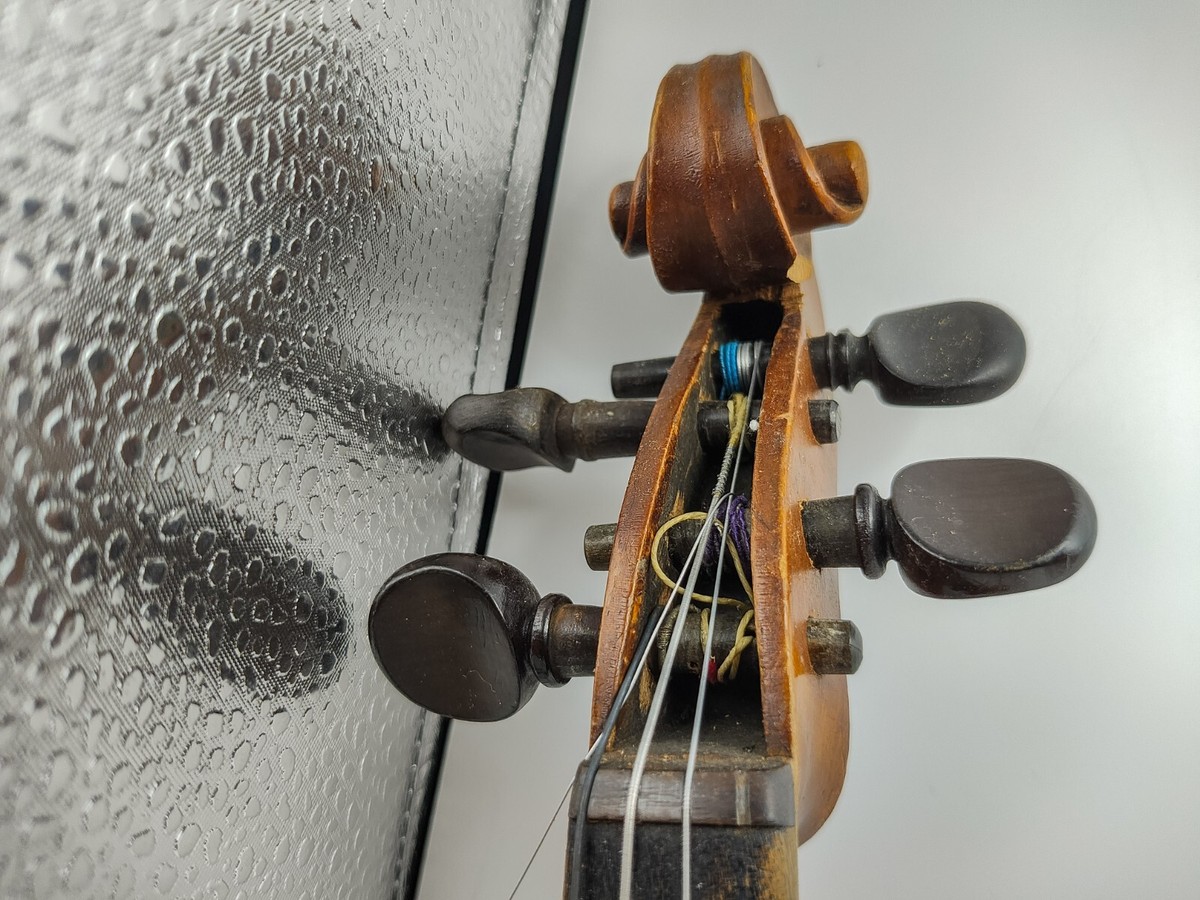 Antique German 4/4 Violin For Repair w/ Geib Leather Case & Bow | eBay