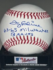 TY CLINE  MILWAUKEE BRAVES 1963-65   SIGNED OML BASEBALL