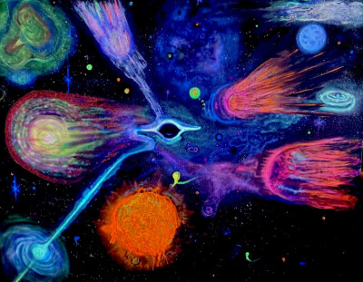  Conflicted Universe  Extra Large fine art painting original Acrylic On Canvas
