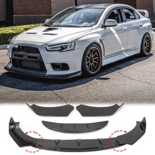 For Mitsubishi Lancer Evo Gloss Black Car Front Bumper Chin Lip Spoiler Body Kit For Mitsubishi Lancer Evo Gloss Black Car Front Bumper Chin Lip Spoiler Body Kit