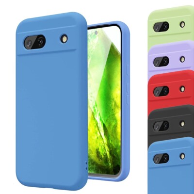 Für Google Pixel 8a Hülle, Slim Flüssig Silikon Stoßfest Gel Handy Cover