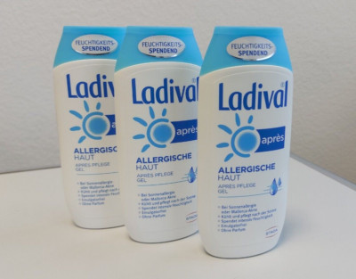3 x Ladival après für allergische Haut Pflege Gel, je 200 ml , PZN 03374356