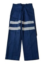 Red Kap Navy Blue Pants Reflective Silver Hi Vis Work Uniform Men's 32x30 New