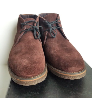 Alfani men Lancer Suede Chukka Boots Wine Brown sz 10.5M New  display picture 3
