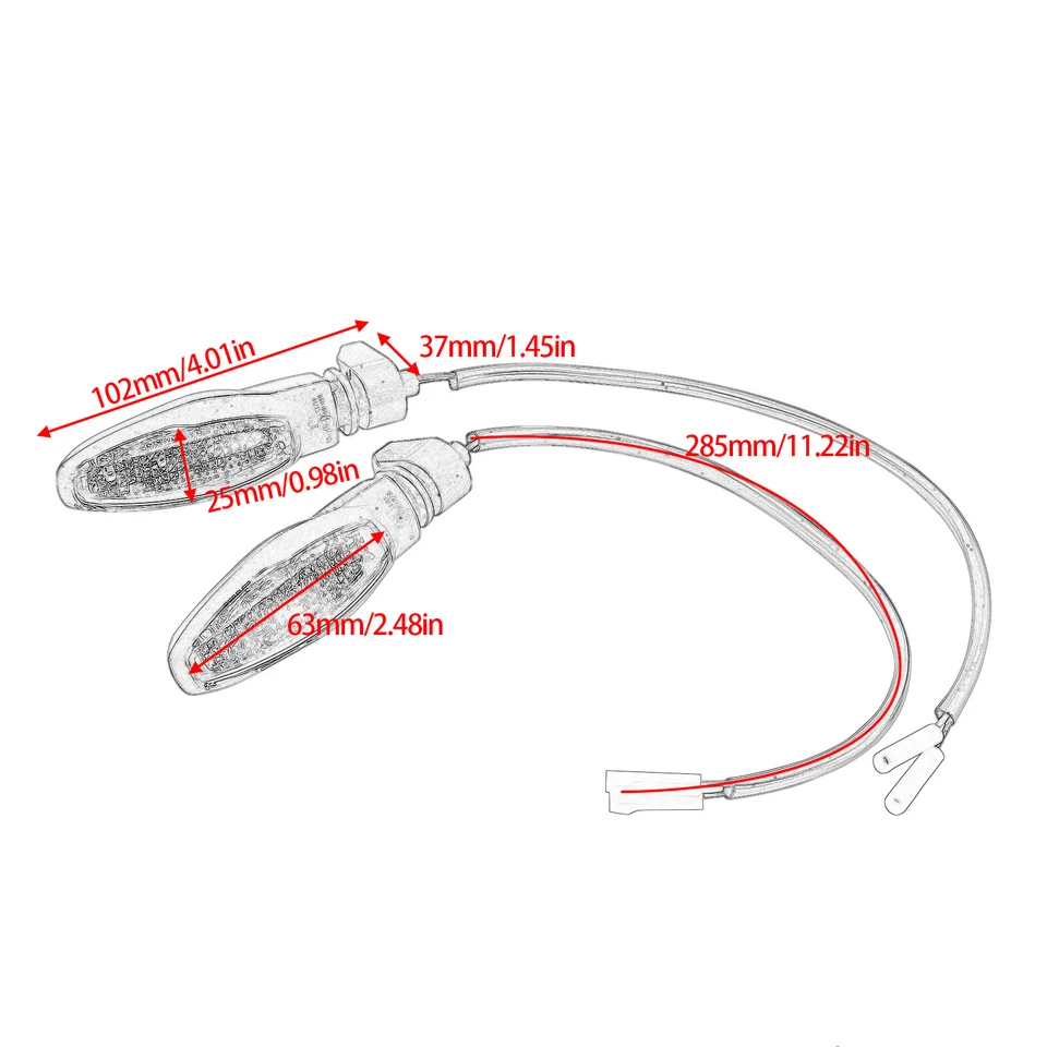 LED Turn Signals For Triumph Tiger 800/XC Daytona 675 Tiger 1050 Indicator Light - Image 3 of 4