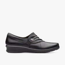Clarks HOPE ROXANNE Women  s Casual Work Loafers Black Shoes  7M