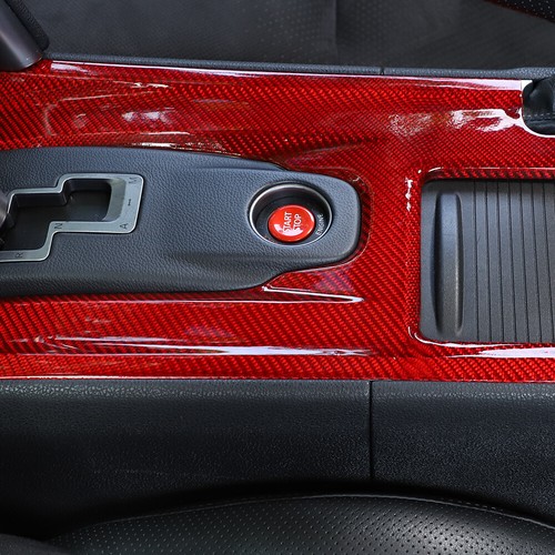 4* Red Real Carbon Fiber Central Control Interior Trim For Nissan GT-R - View #7