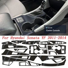 For Hyundai Sonata YF 2011-2014 5D Carbon Fiber Sticker Inner Panel Trim Decals