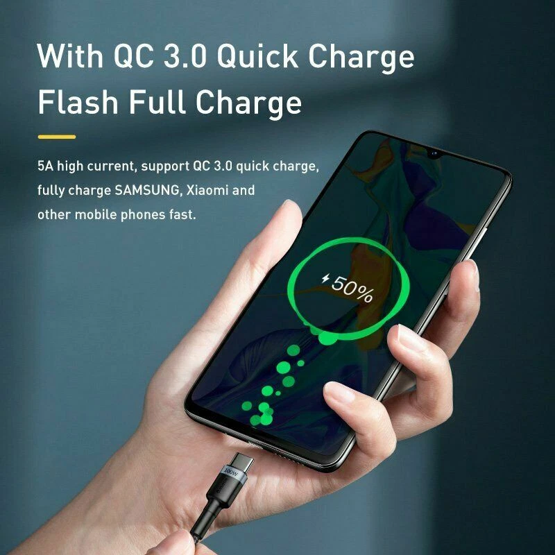 100W Type C to USB Type C Charging Cable QC 4.0 PD 3.0 Fast Charging Cable - Image 4 of 4