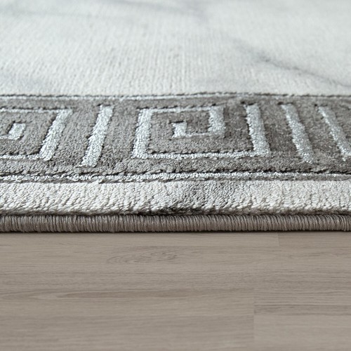 Morbidi tappeti marmorizzati a pelo corto in grigio e oro per il soggiorno con m - Foto 28 di 74