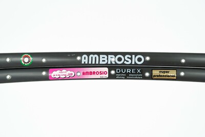 NOS PAIR AMBROSIO SYNTHESIS TUBULAR RIMS 28