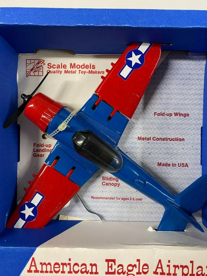 American eagle airplane 1:32 scale red/blue diecast plane - Image 2 of 3