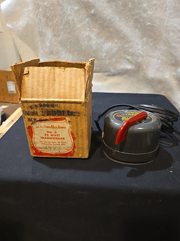 American Flyer Nr. 6 Trafo 75 Watt - mit Originalkarton - muss neu verkabelt werden