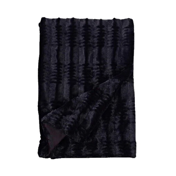 Black Faux Fur Blankets & Throws