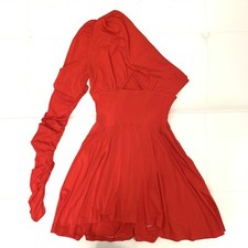 VERSACE VERSUS Red One Shoulder Party Dress Sz 40