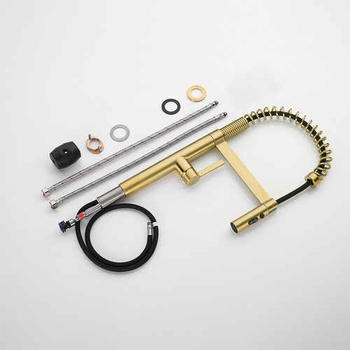 Decaura Brushed Gold Kitchen Mixer Tap Sink Faucet Bathroom Basin Mixer Tap - Picture 34 of 76