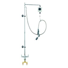 T&S Brass B0126 Deck Mount Single Hose PreRinse with 2 in Wall Bracket