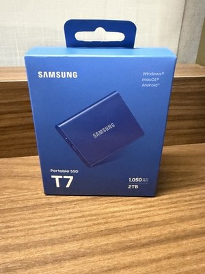Samsung T7 2TB Portable External SSD 1,050MB/s - Blue (MU-PC2T0H/AM) - New
