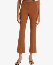 Veronica Beard Arte Flare Slit Hem Pants Womens Size 4 Dark Ochre