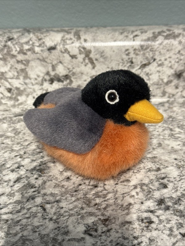 Wild Republic Audubon Bird American Robin Plush Stuffed Animal 4" no Sound