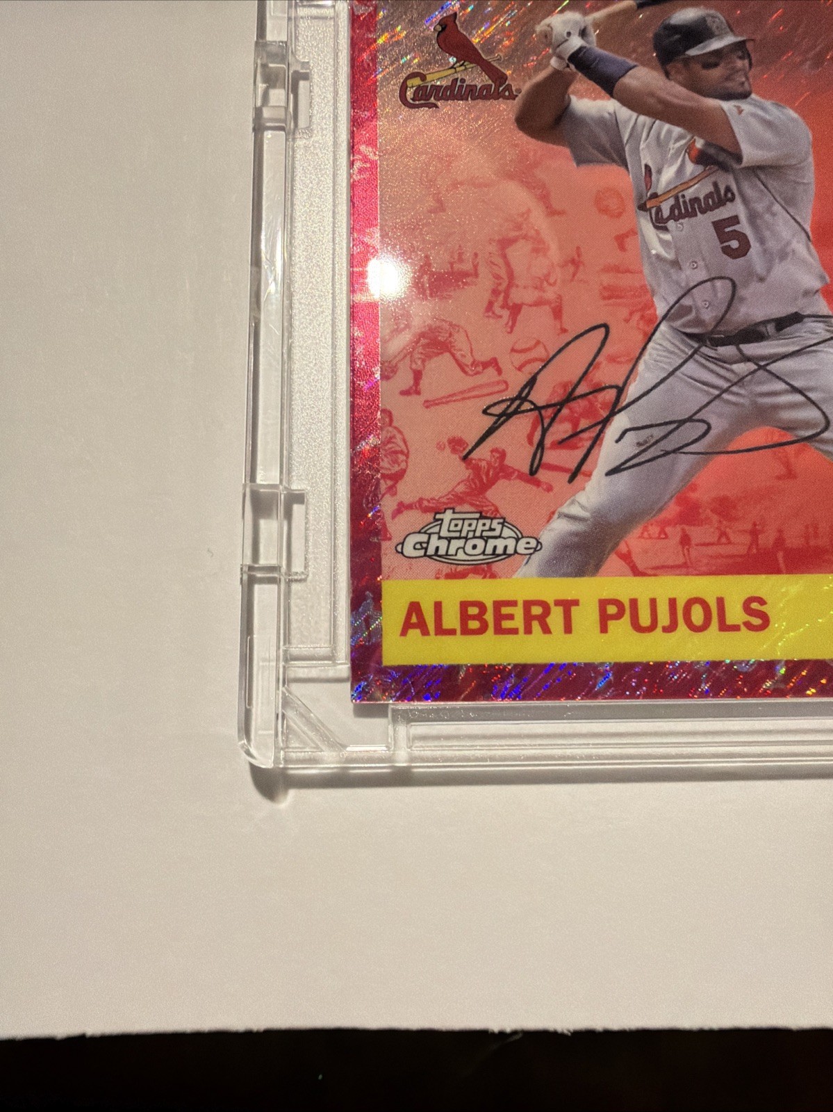 2026 Topps Chrome Albert Pujols St. Louis Cardinals #461 Serial Numbered /100 view 6