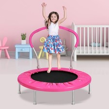 Lyromix 36" Kids Trampoline with Handle  Mini Rebounder, Indoor/Outdoor, Toddler
