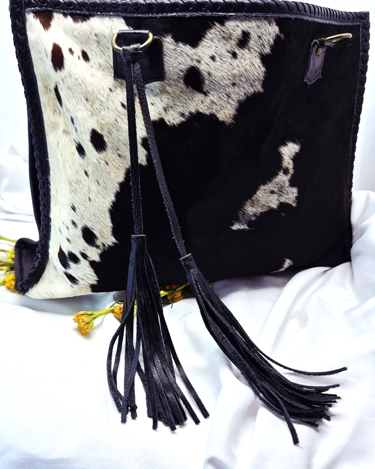 American Darling Cowhide Crossbody Bag With Tassels - Image 4 of 4