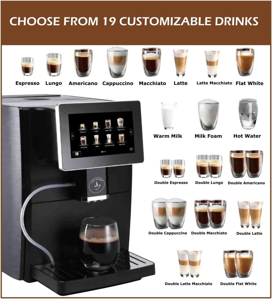 BIG SALE Super Automatic Espresso Machine For Home - Coffee Machine With Grinder