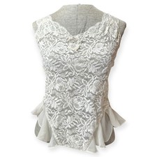 NWT 90's Vintage Victoria's Secret Teddy Ivory White Lace Sheer Bodysuit Size XS