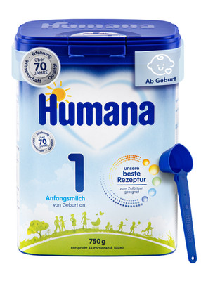 Humana 1 Anfangsmilch   Babynahrung 4 x 750g